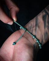 Crescent Bar Blue Water Jade Bracelet