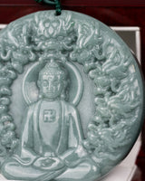 Buddha's Dragon Embrace Jade Pendant