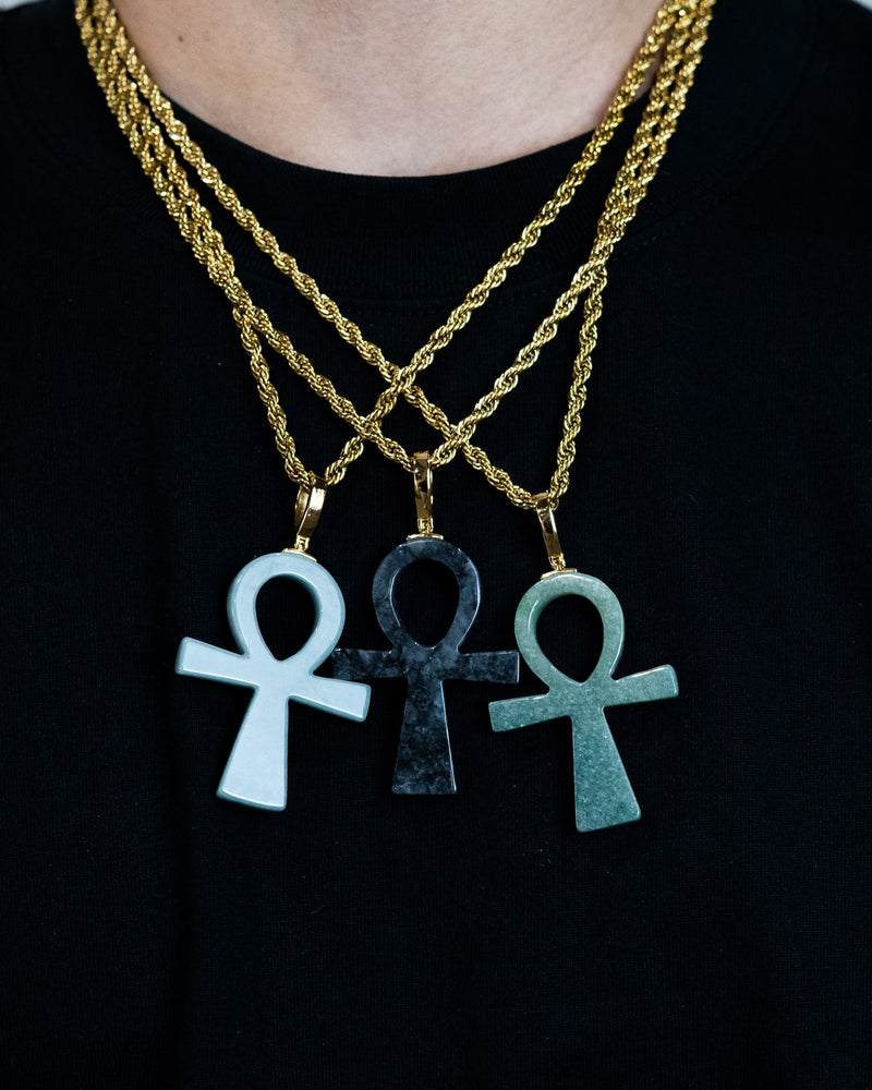 Ankh Jade Pendant