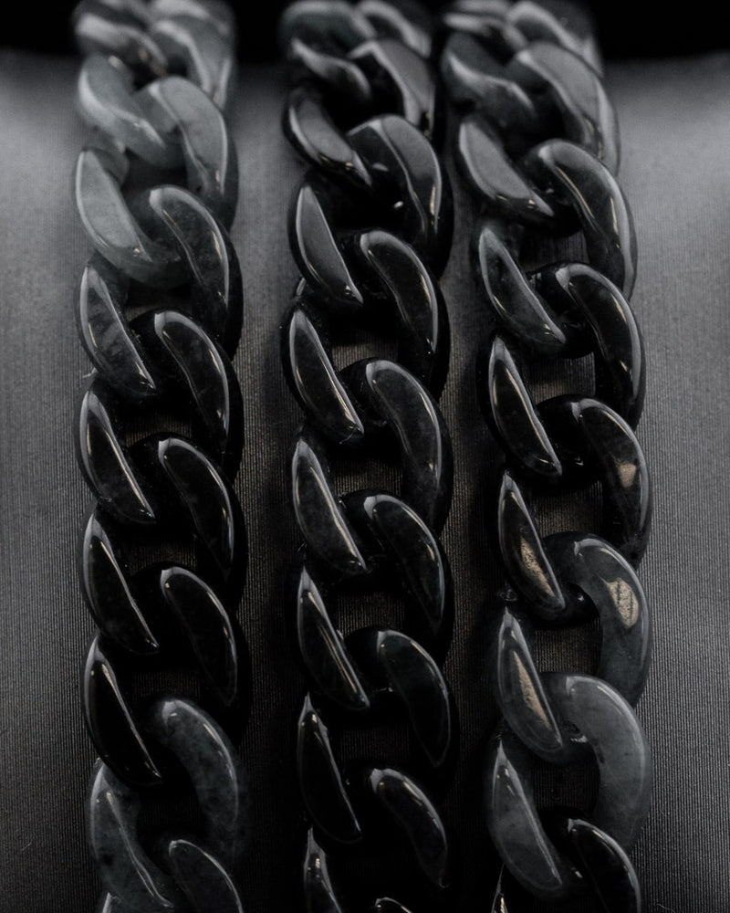 Black Cuban Link Jade Bracelet