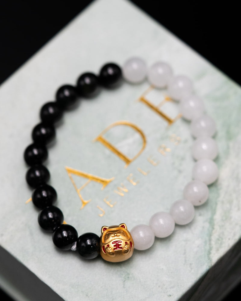 Lucky Cat Balance Jade Bracelet