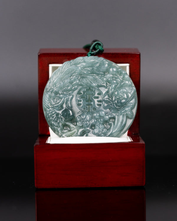 Phoenix Blossom Harmony Jade Pendant