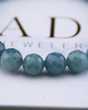 Blue Diamond Cut Jade Bracelet