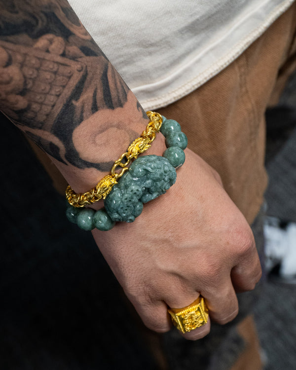 Pixiu Green Jade Bracelet