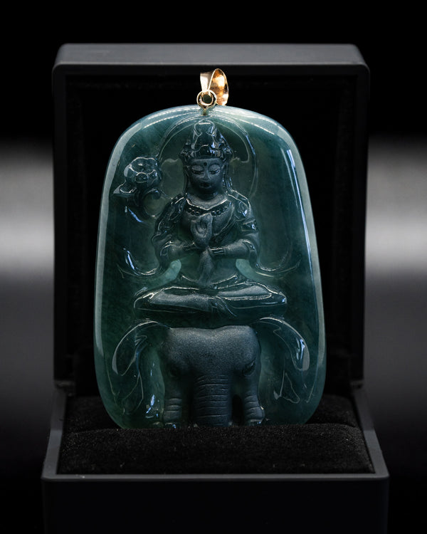 z. One of One Blue Water Guan Yu/Elephant Pendant