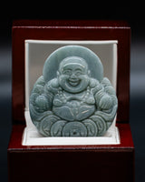 Buddha Lucky Coin Green Jade Pendant