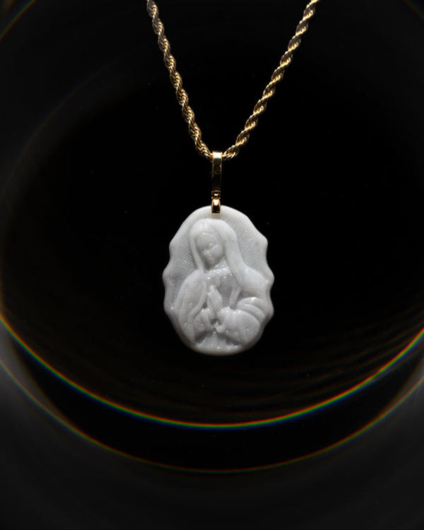 Virgin Mary Jade Pendant