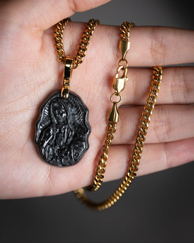 Virgin Mary Jade Pendant