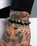 Cube Beaded Donut Jade Bracelet