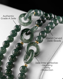 Donut Link Beaded Jade Bracelet