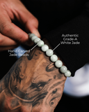 Full Beaded White Jade Bracelet