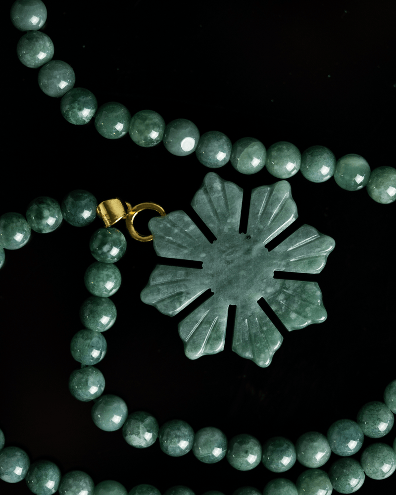 Filipino Sun Jade Beaded Necklace