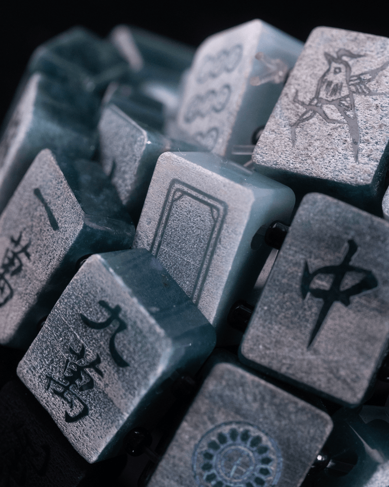 Blue Jade Mahjong Bracelet