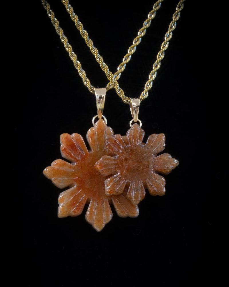 Rare Red Jade Filipino Sun Pendant