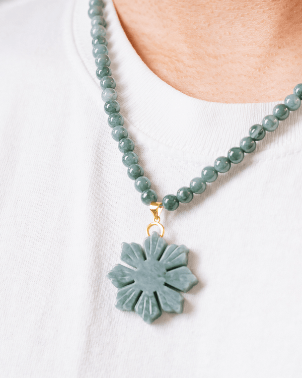 Filipino Sun Jade Beaded Necklace