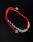 Beaded Red Rope Serene Blossom Jade Bracelet