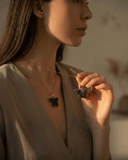 Golden Wrapped Butterfly Jade Pendant