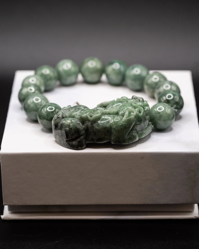 Pixiu Green Jade Bracelet