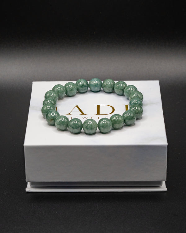 Full Beaded Green Jade Bracelet