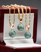 Micro Bead Pearl Jade Pendant
