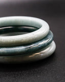 Jade Bangles Flat Centered Blue Water