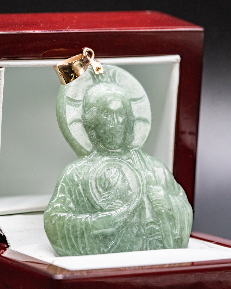 Saint Jude Jade Pendant