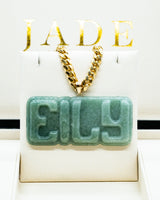 Custom Name Plate Jade Pendant