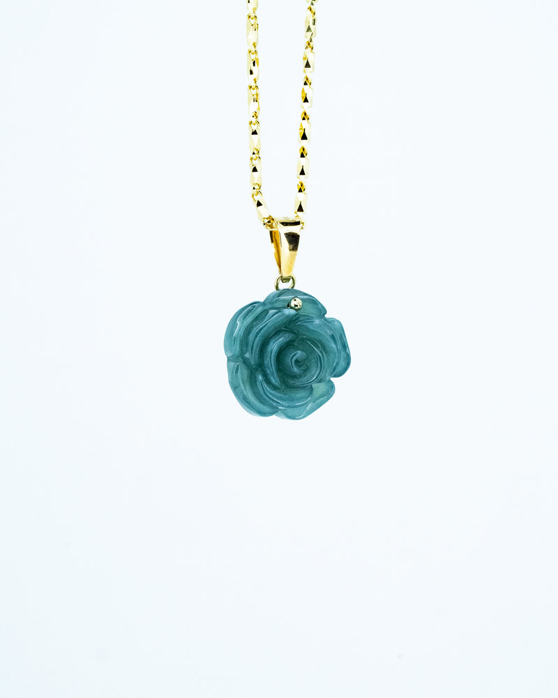 #4 Micro Rose Jade Pendant
