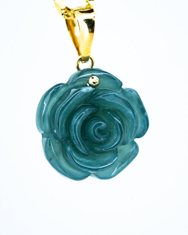 #4 Micro Rose Jade Pendant