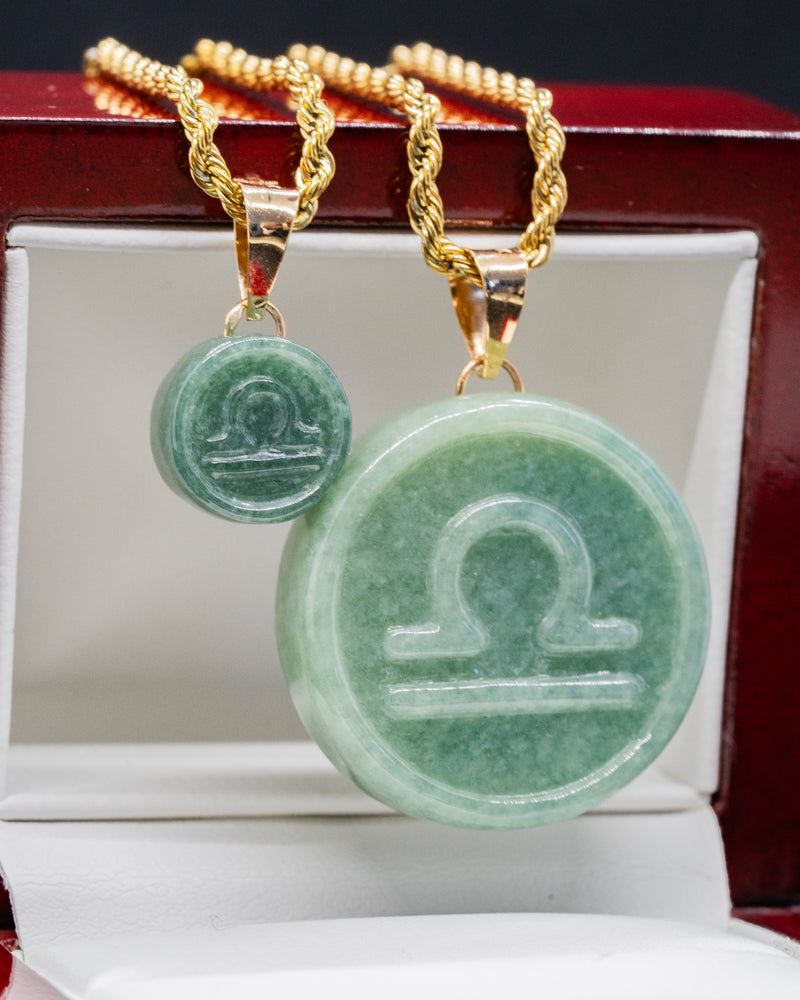 #4 Astrology Green Jade Pendant