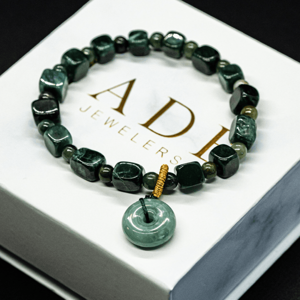 Cube Beaded Donut Jade Bracelet – The Jade Jewelers