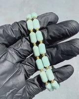 Cylinder Beaded Jade Bracelet