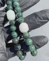 Black Bead Cylinder Jade Bracelet