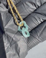 Micro Heart Link Jade Pendant