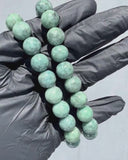 Large Green Beaded Jade Bracelets