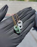 Micro Donut Link Jade Pendant
