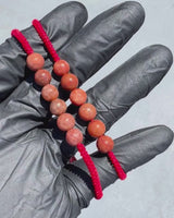 Rare Red Beaded Jade Rope Bracelet