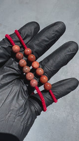 Rare Red Beaded Jade Rope Bracelet