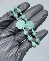 Beaded Rose Bluewater Jade Rope Bracelet