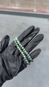 Full Beaded Green Jade Bracelet