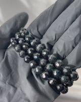 Black Diamond Cut Jade Bracelet