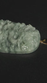 Dragon flying over four seas Jade Pendant