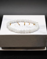 Bracelet - Small Beaded White Jade