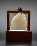 One of One Yellow Jade Meditating Buddha Pendant