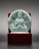 z. ONE OF ONE TWO TONE BLUE/YELLOW MEDITATING BUDDHA