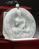 ONE OF ONE White Jade Meditating Female Buddha Pendant