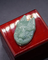 Kitsune Mask Jade Pendant