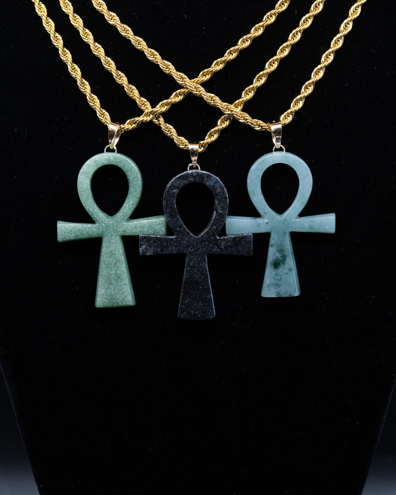 Ankh Jade Pendant