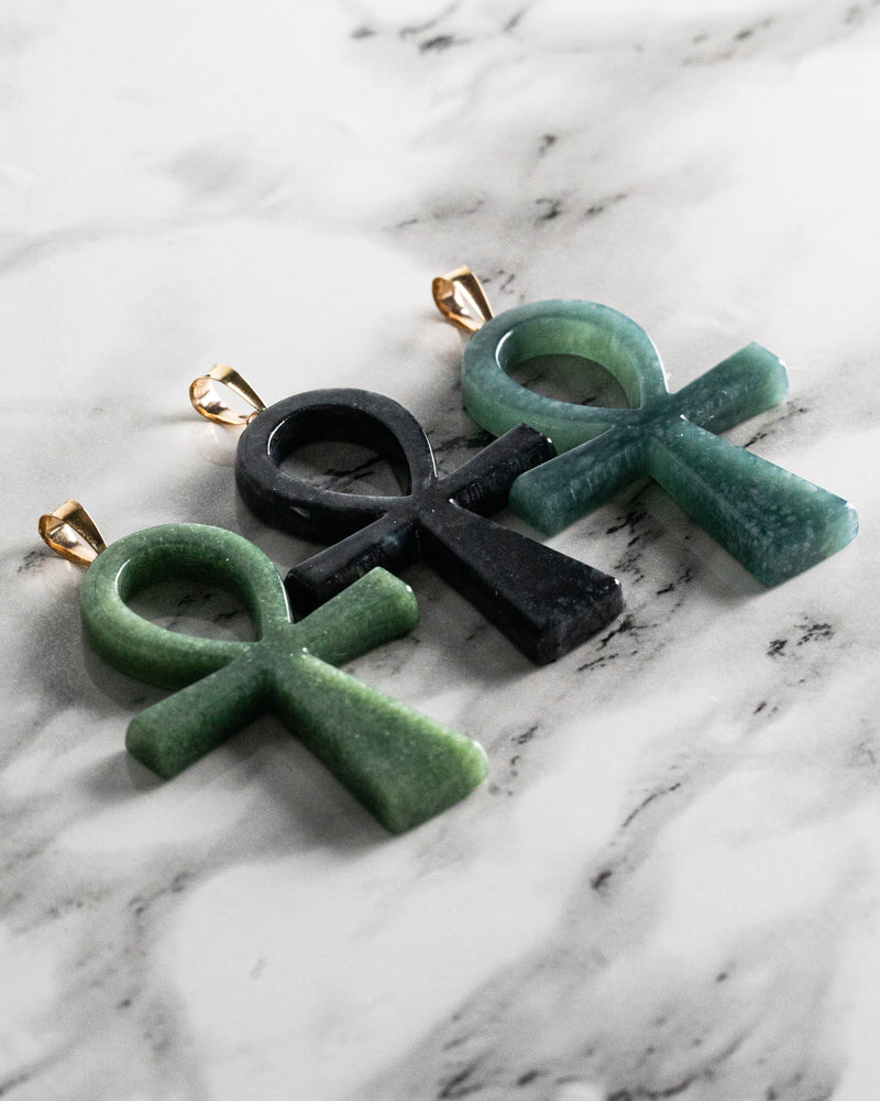 Ankh Jade Pendant