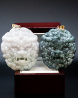 Fu Dog Head Jade Pendant